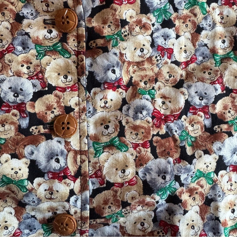 Orvis Cotton Vest with Teddy Bears in Bow Ties Graphic